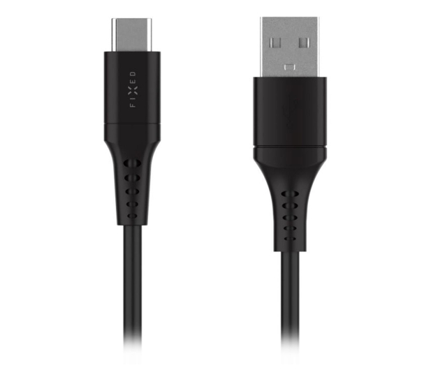 FIXED Liquid Silicone Cable USB-A - USB-C 0,3m 60W (czarny) FIXDLS-AC03-BK - 1484706 - zdjęcie